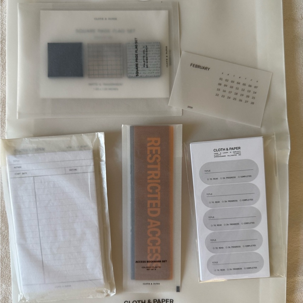 Cloth & Paper Planner Accessories